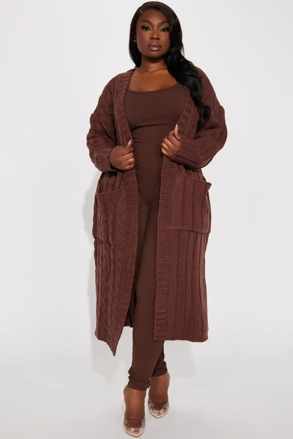 Top Notch Duster Cardigan - Brown