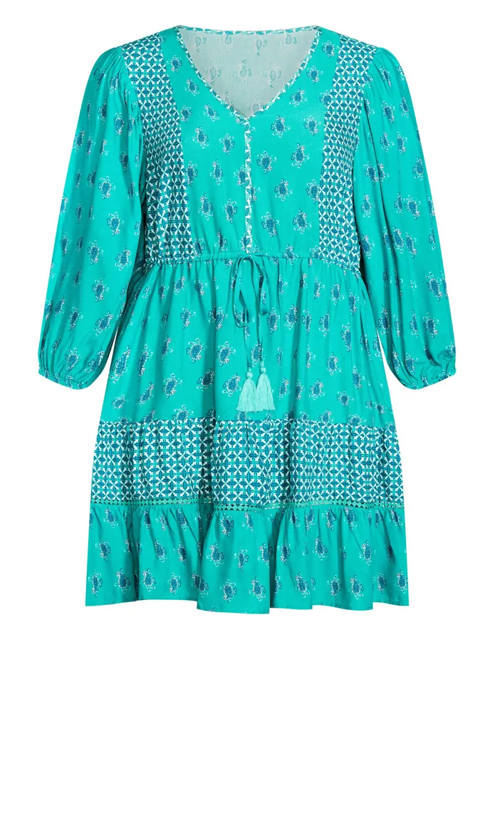 Evans Green Geometric Tunic Dress
