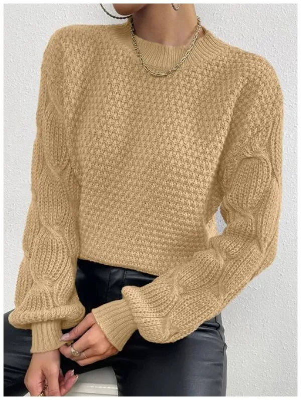 Round Neck Drop Shoulder Sweater