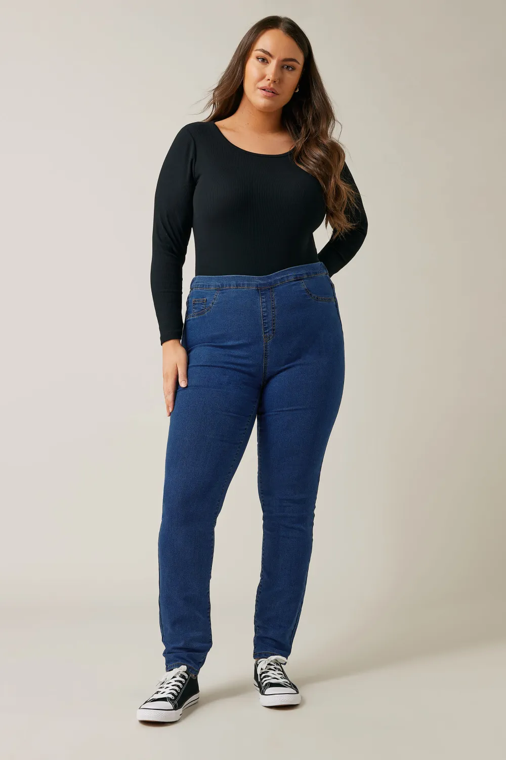 Evans Blue Mid Wash Denim Jegging