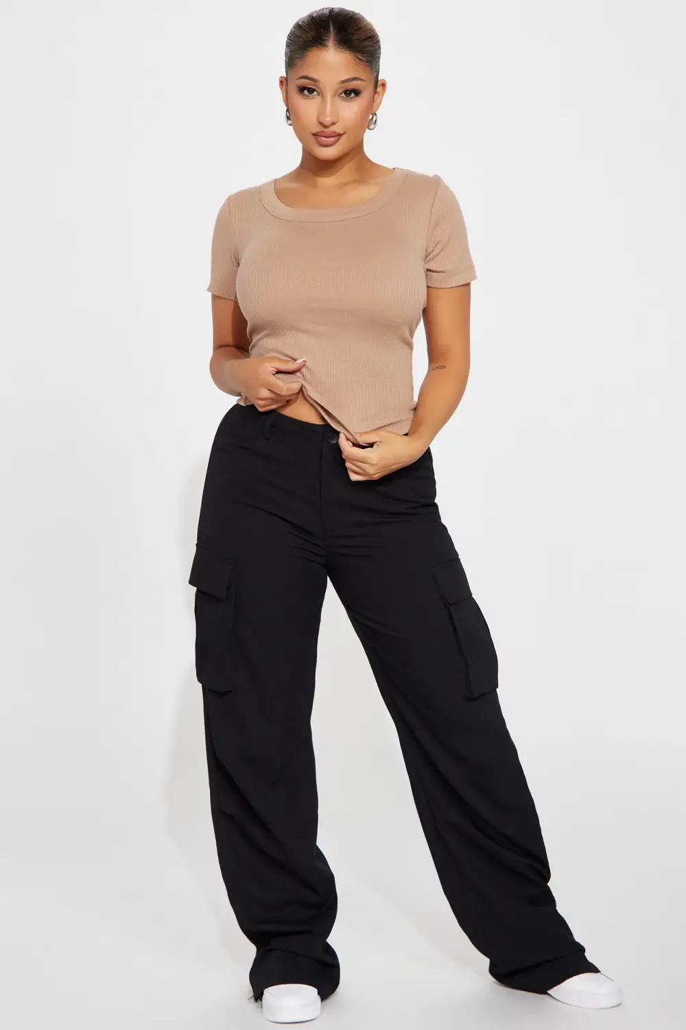 Carrie Short Sleeve Tee - Chocolate