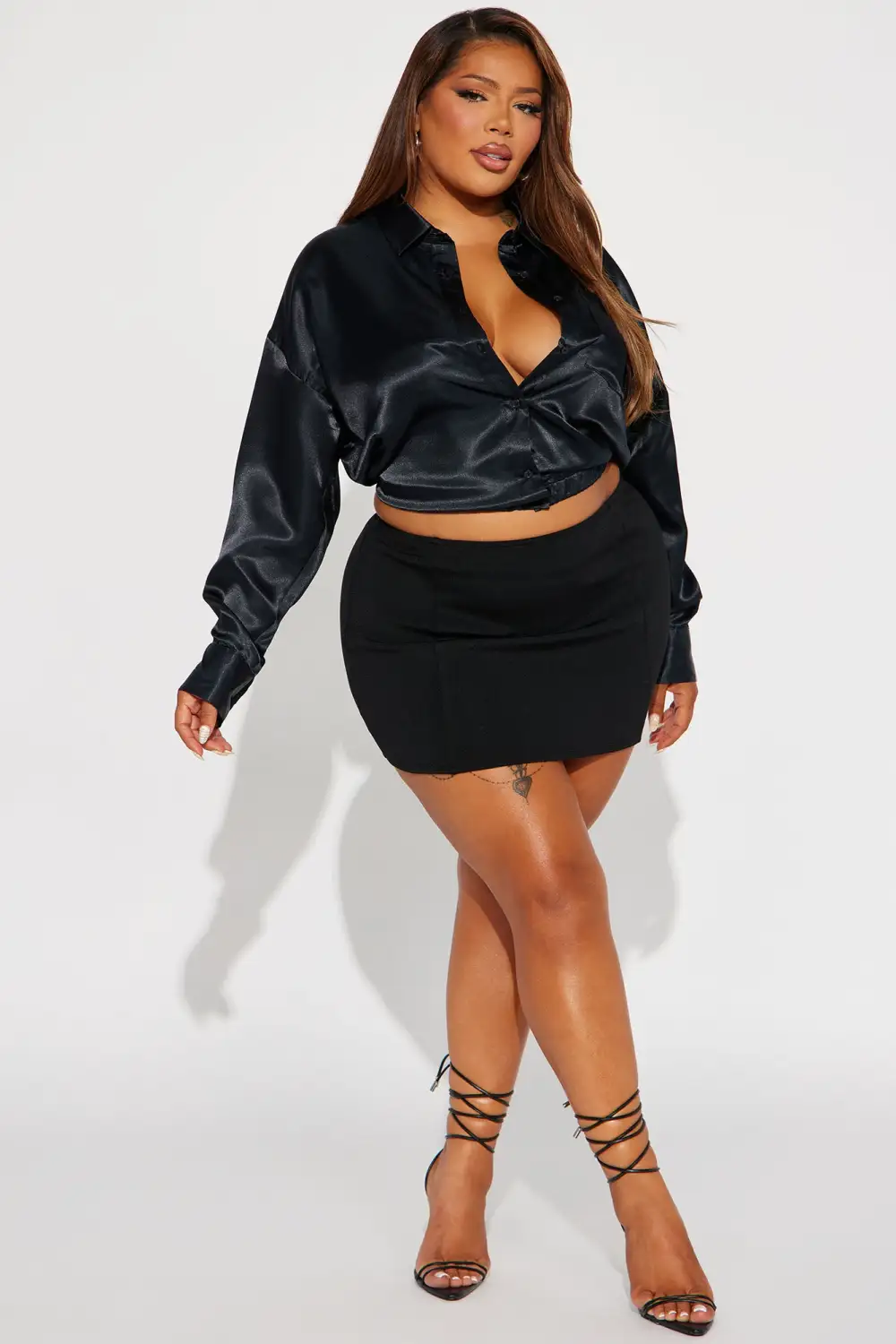 Katana Satin Shirt - Black