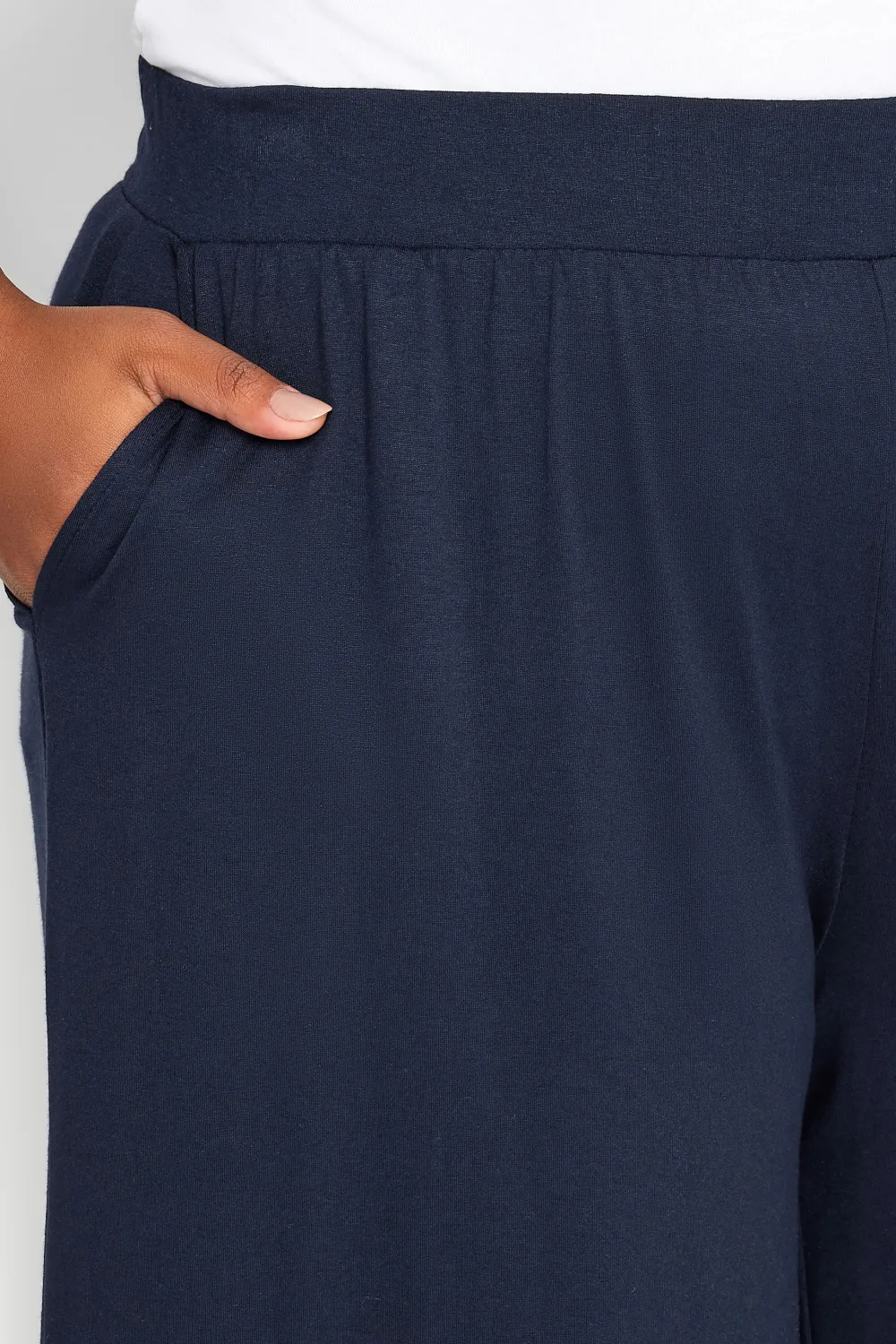 YOURS Curve Black Stretch Jersey Culottes