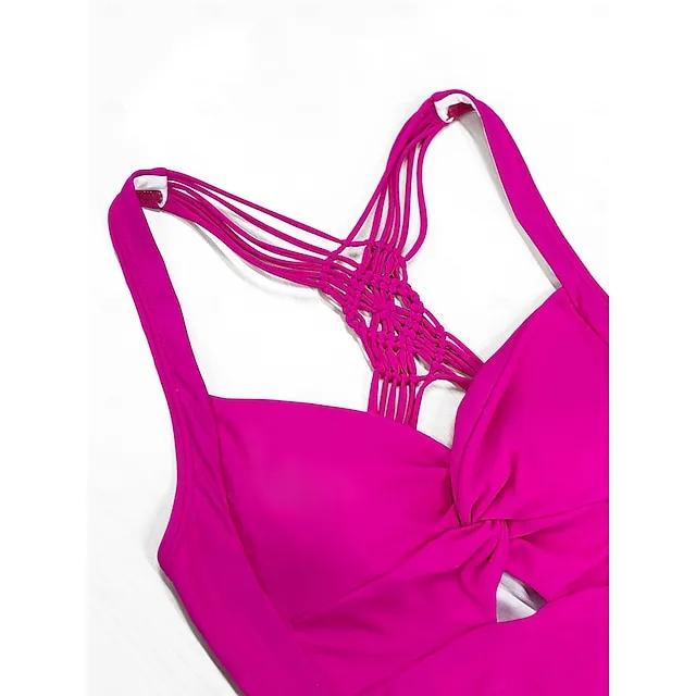 Solid Shirred One-Piece Swimsuit