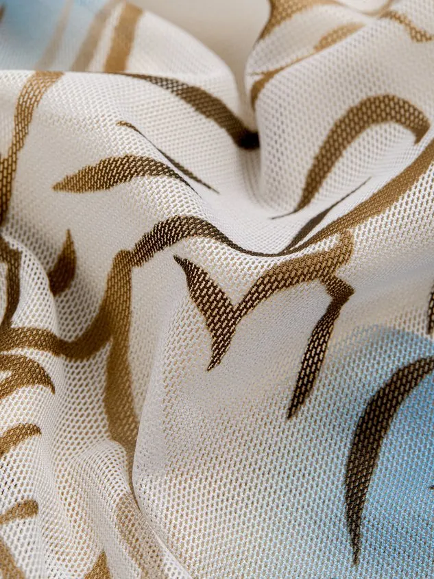 Mesh Geblümt Böhmisch Kurzarm Maxikleid