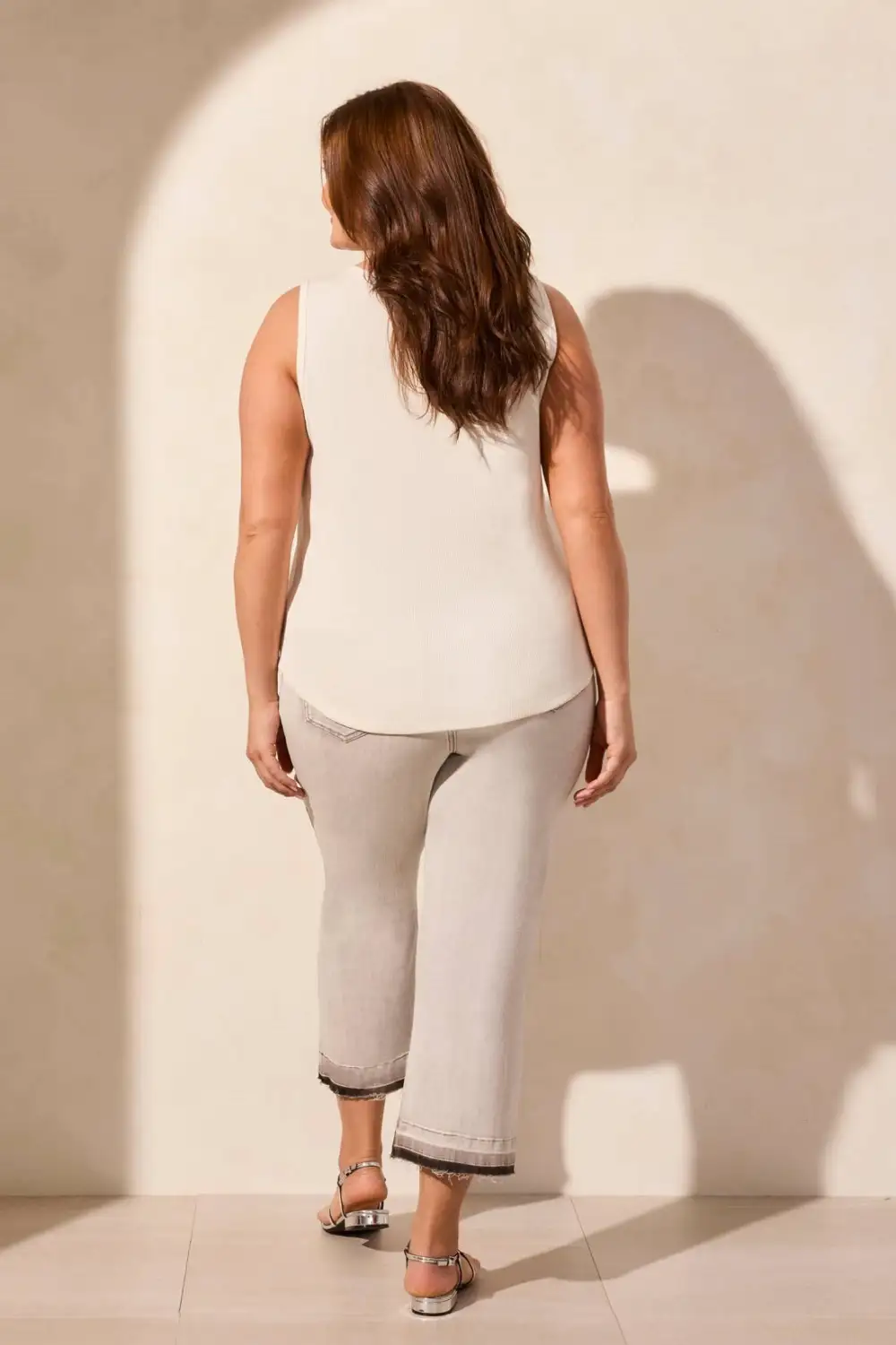 Solid Cotton Henley Tank Top-Cocomilk