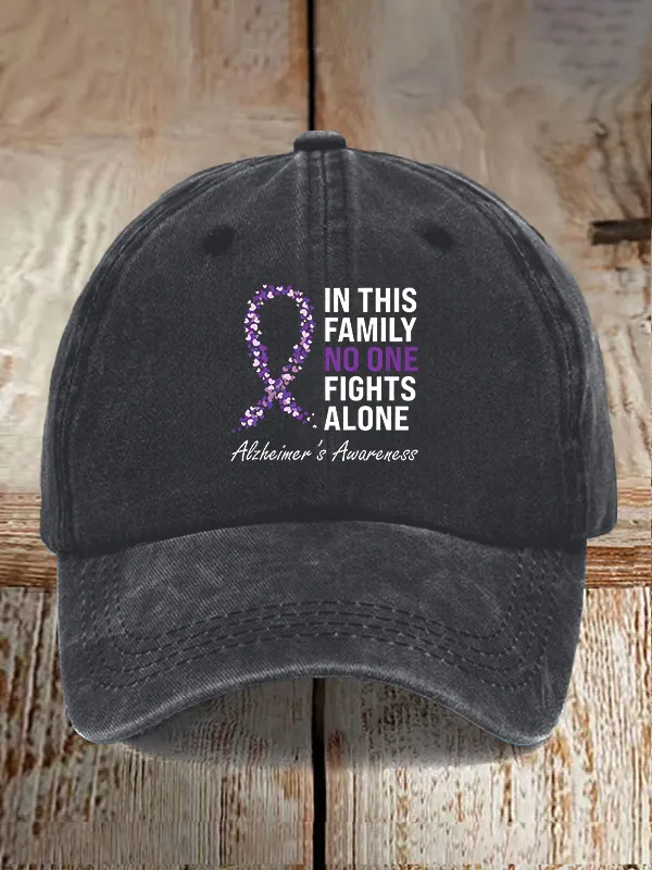 Alzheimer'S Disease Slogans Support Baseball Caps