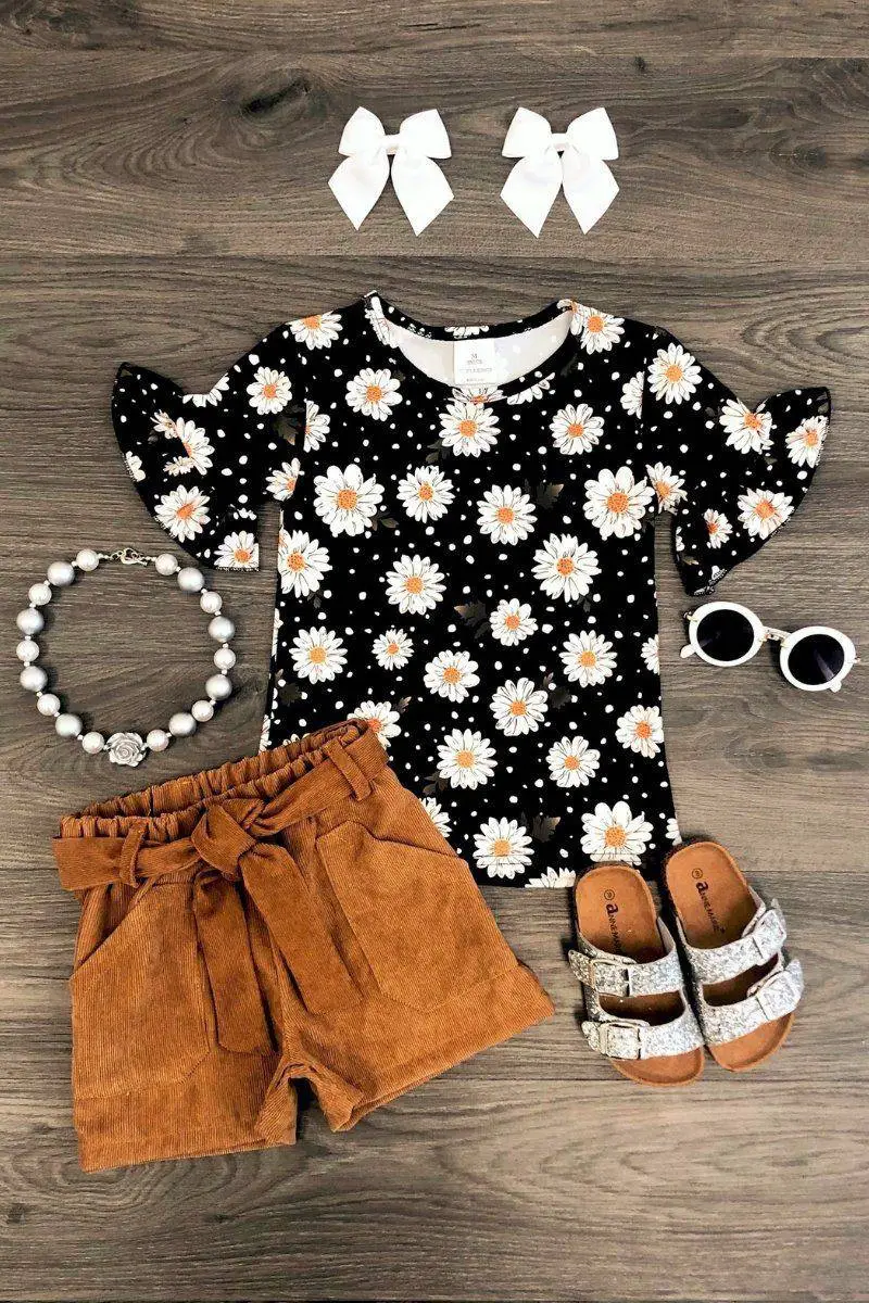 Daisy Corduroy Short Set
