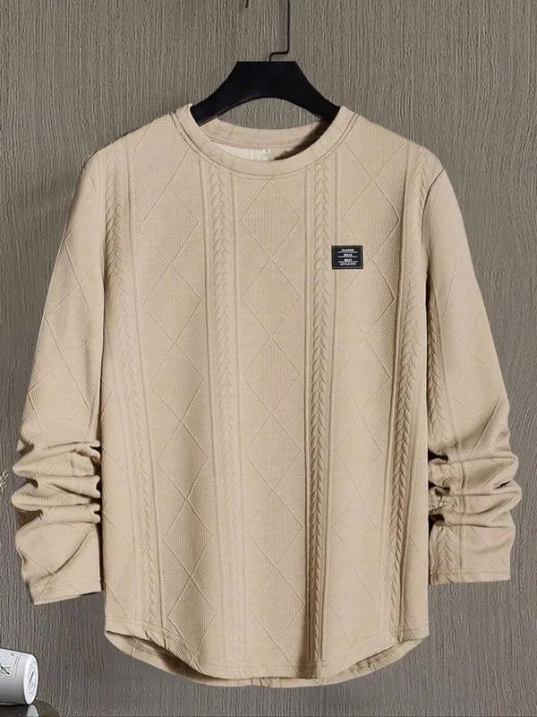 Men's Detail Textured Knit Sweater