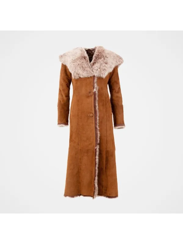 Premium toskana sheepskin hooded jacket