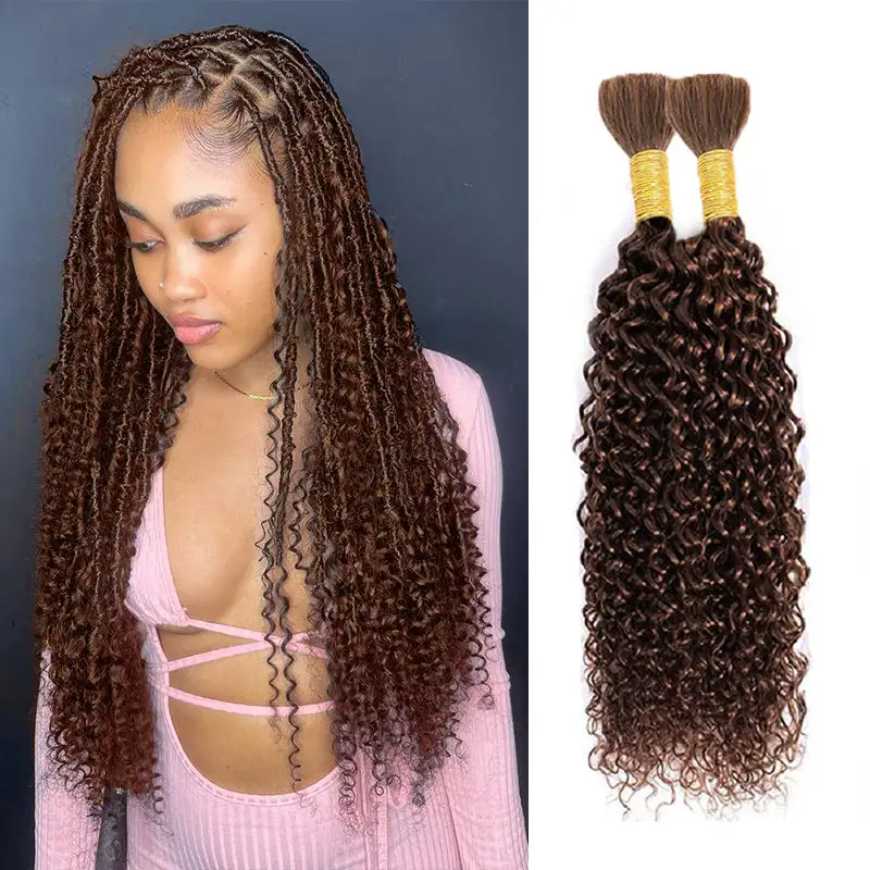 Flash Sale | Curly Wave Braid Hair Bulk 100% Human Hair Extensions Bulk for Braiding 100g