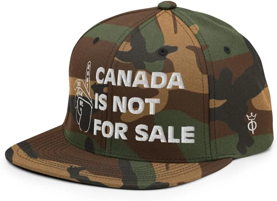Canada is NOT for Sale Snapback Hat Bold Silence Sign