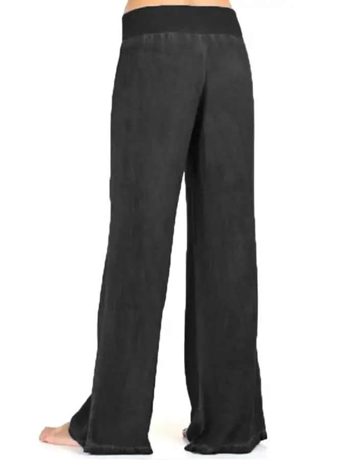 (Clearance Sale⚡)Yoga Pants Women's Comfortable Stretch Denim Casual Wide Leg Pants