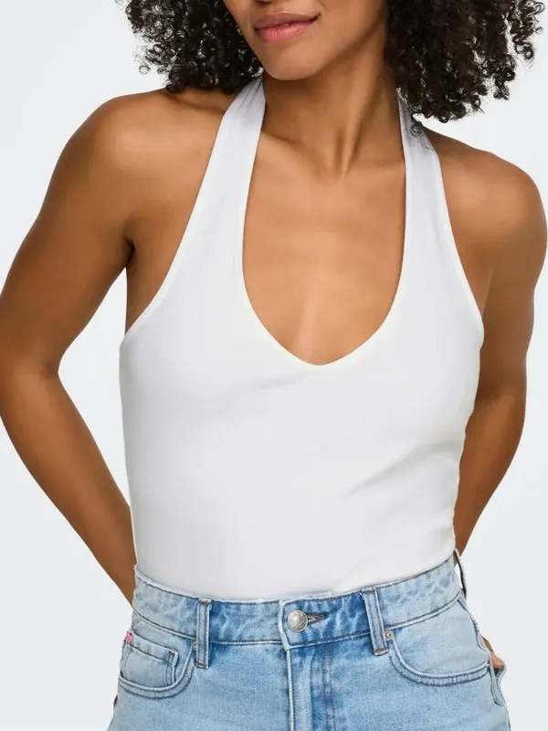 Minimal Halter Sleeveless Top