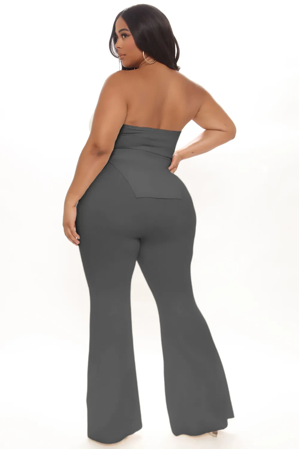 Call My Name Ribbed Pant Set - Gray