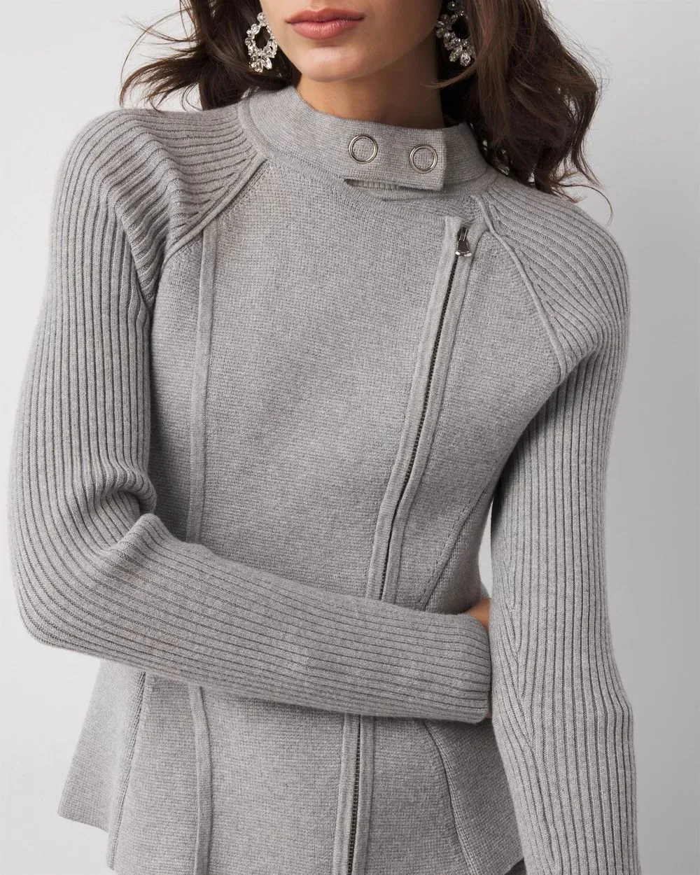 Moto Sweater Jacket
