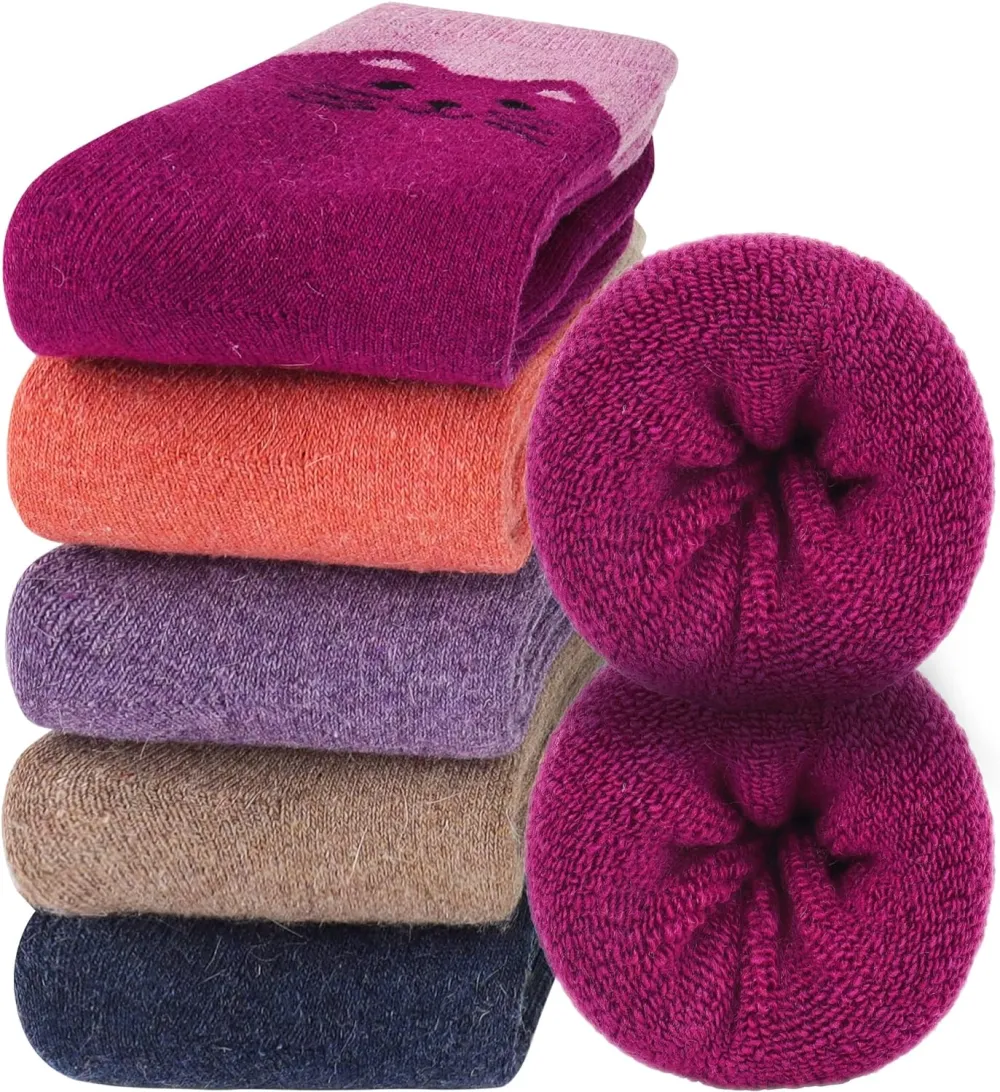 Jeasona Wool Socks for Women Warm Winter Thermal Thick Socks Gifts for Women Mom