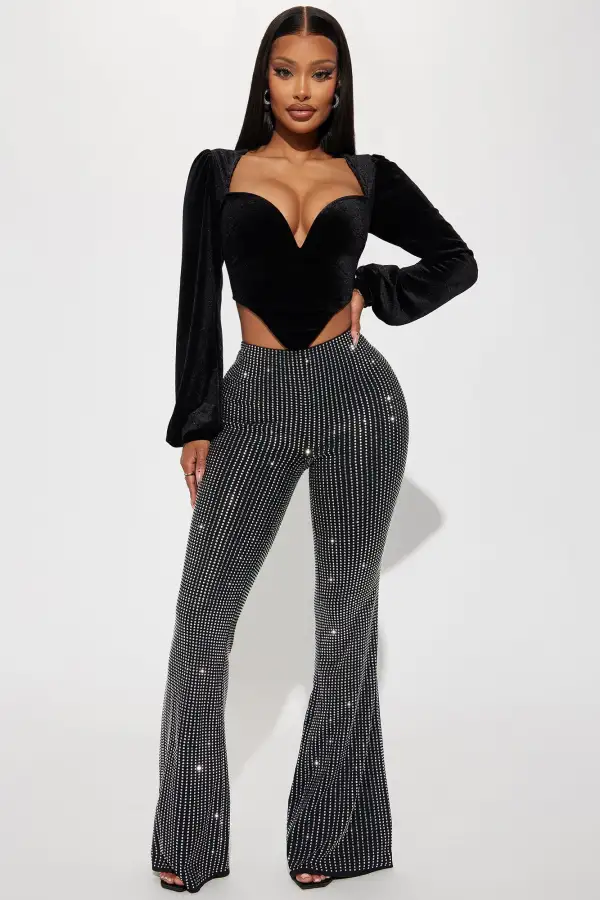 Bad Romance Velvet Top - Black