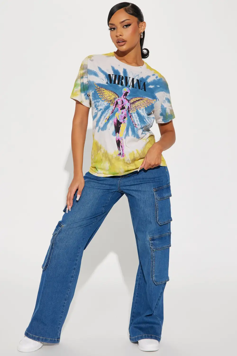 Nirvana Tie Dye Graphic Tee - Multi Color