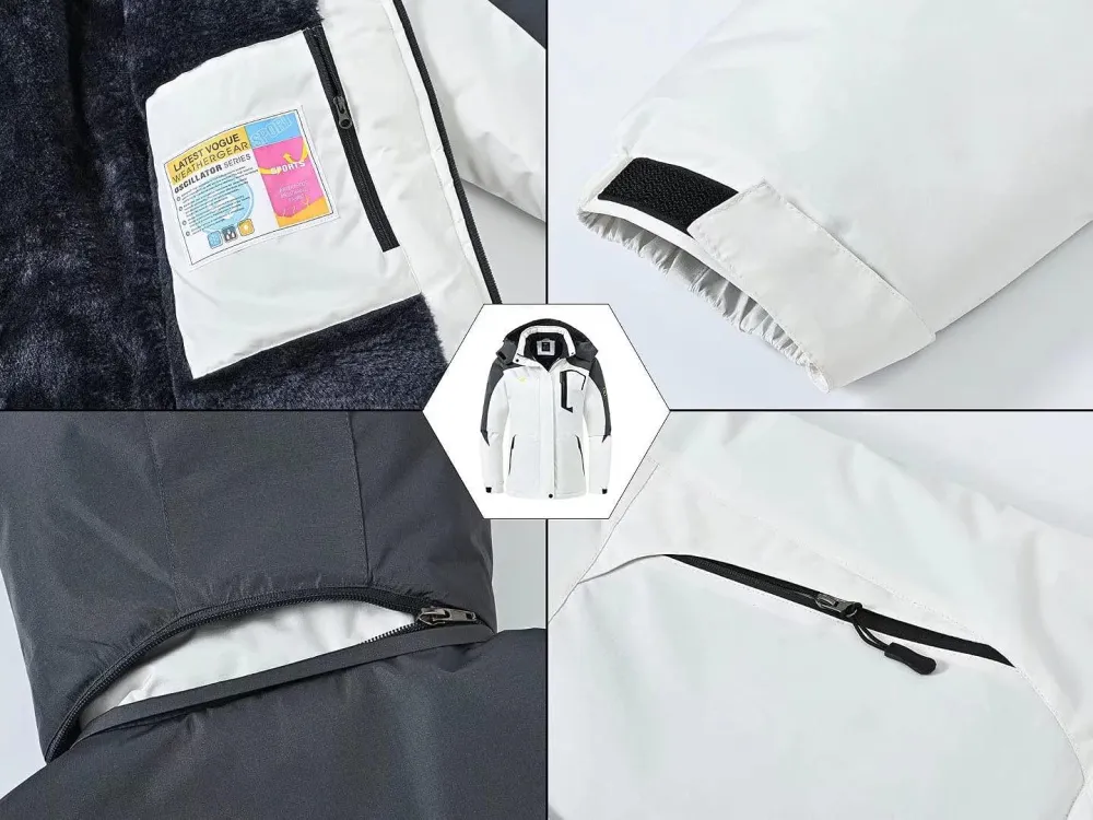 Women's Skiing Snowboarding Jackets Fleece Hood Mountain Snow Coat