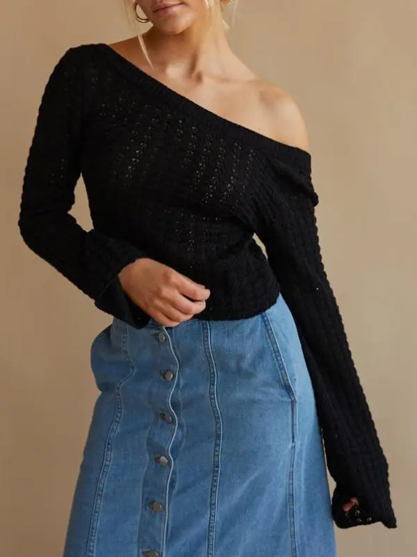 Jackie Slouchy Bell Sleeve Sweater