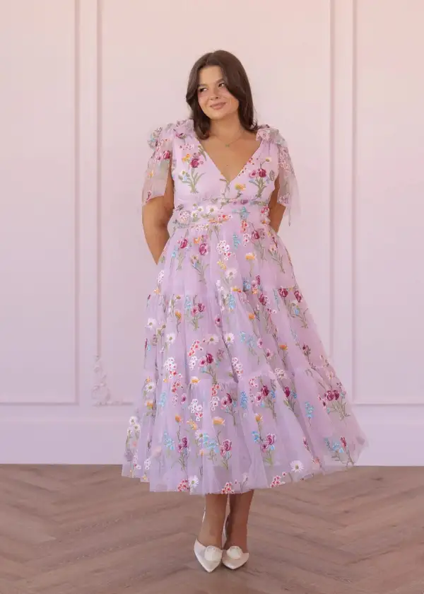 Margaret Midi Dress Pink