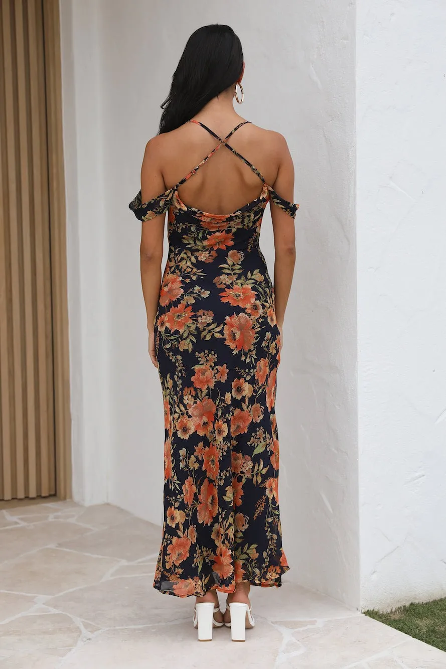 LOVER STYLE MAXI DRESS-NAVY