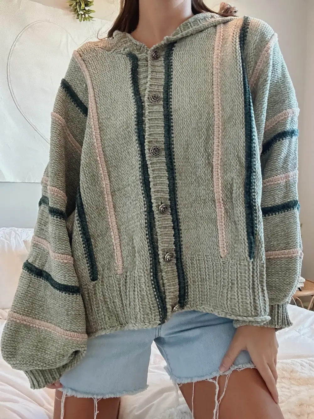 CHENILLE CARDIGAN SWEATER