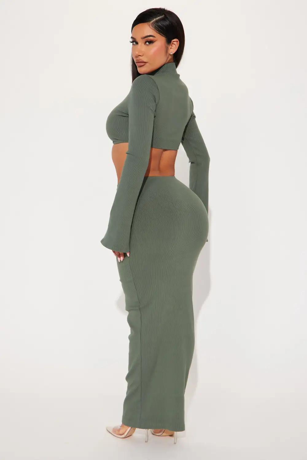 Sammy Snatched Skirt Set - Olive 2