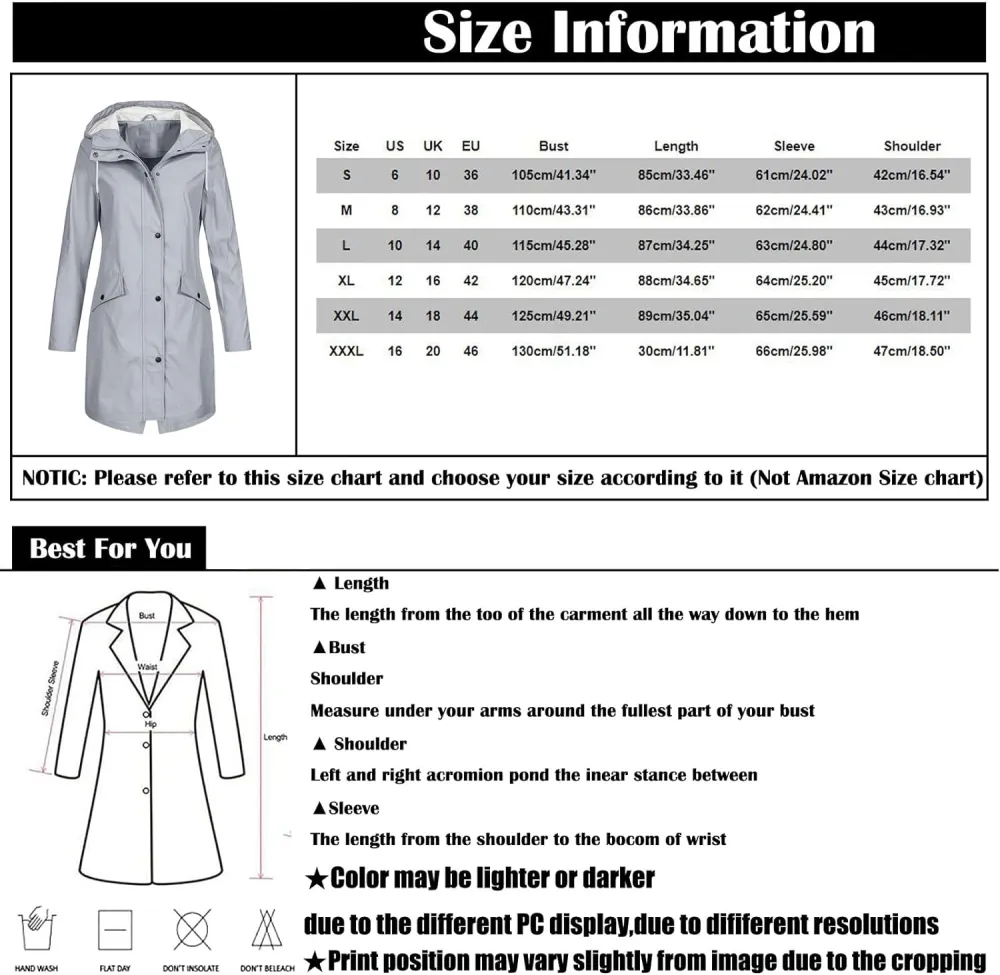 Rain Jackets For Women Waterproof With Hood Lightweight Casual Anorak Travel Hiking Coats with Pockets 720