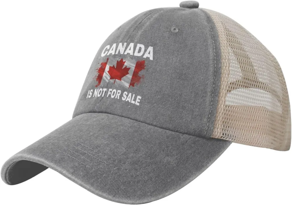 Canada is Not for Sale Hats Denim Mesh Cap
