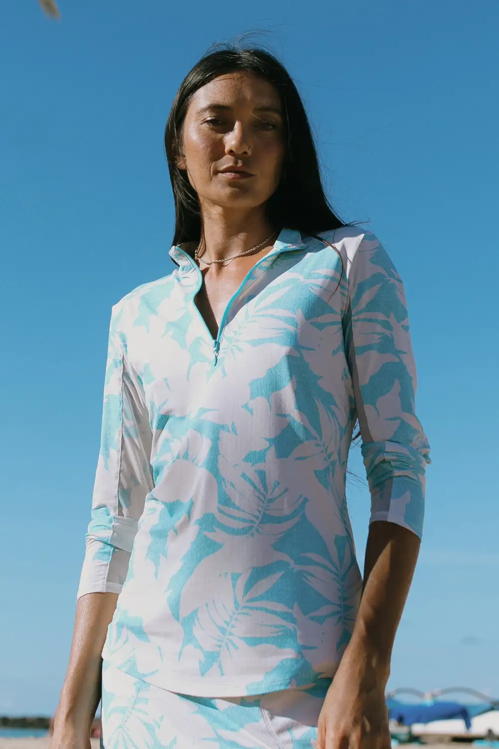 Molokai Performance Long Sleeve Top With Quarter Zip-Molokai