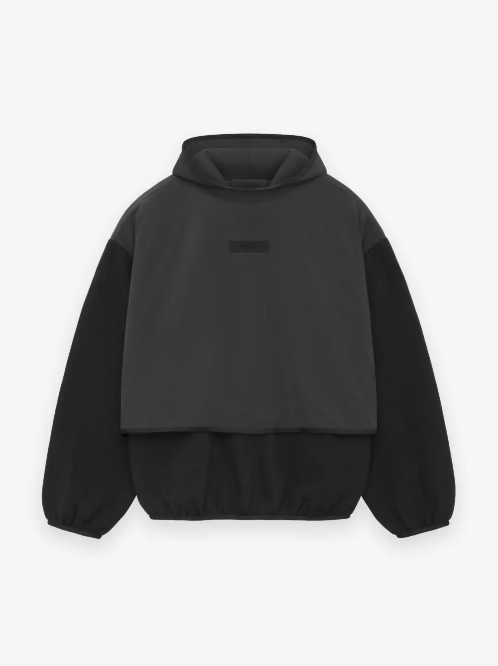 NYLON FLEECE HOODED SWEATSHIRT