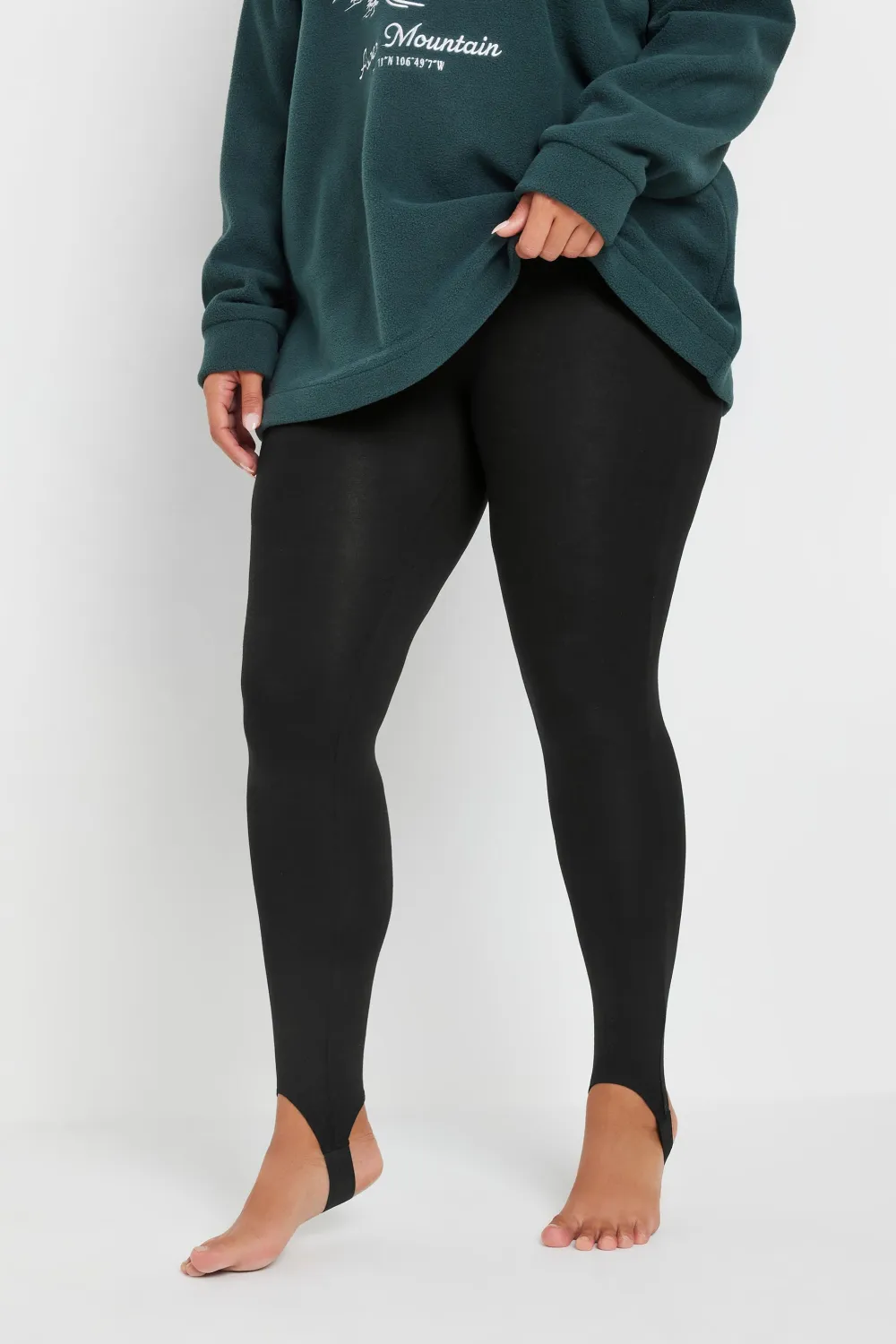 Curve Black Stretch Stirrup Leggings