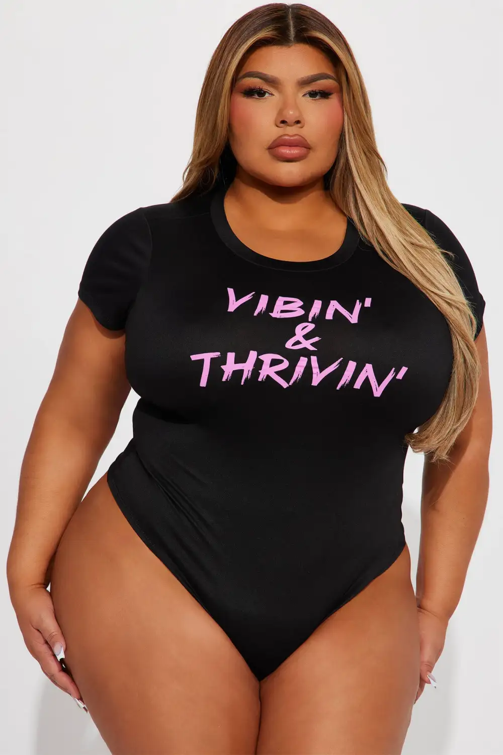 Vibin' And Thrivin' Bodysuit - Black