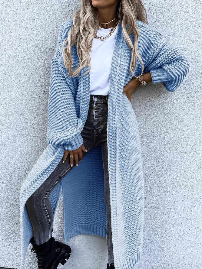 Casual Loose Plain Sweater Cardigan Coat