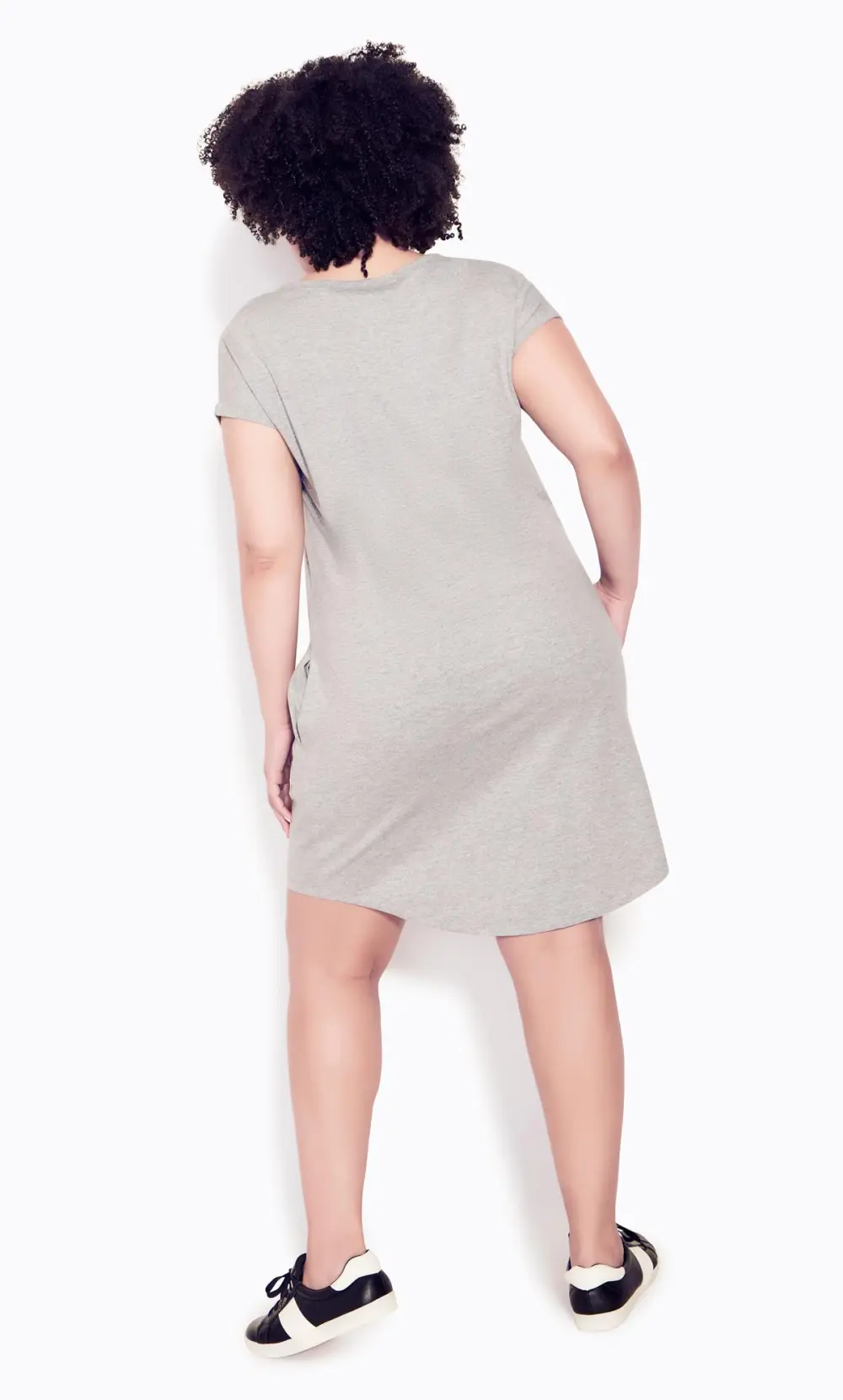 Evans Grey Pocket Detail T-Shirt Dress