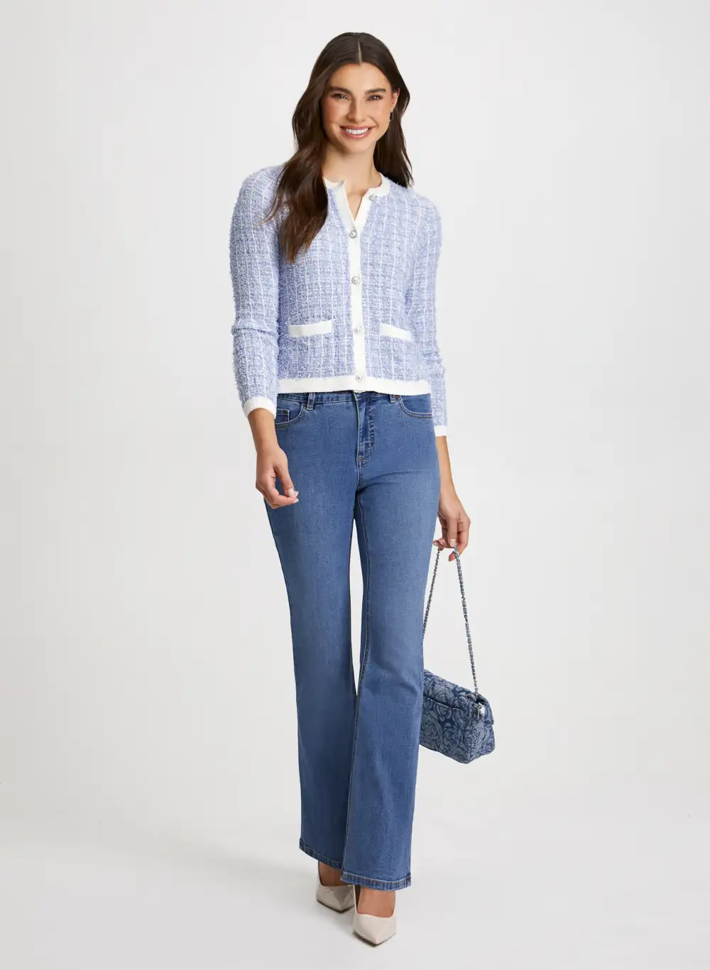 Short Bouclé Cardigan