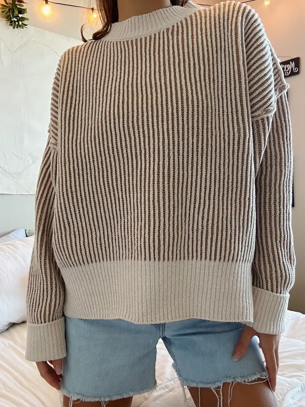 CHENILLE STRIPED SWEATER
