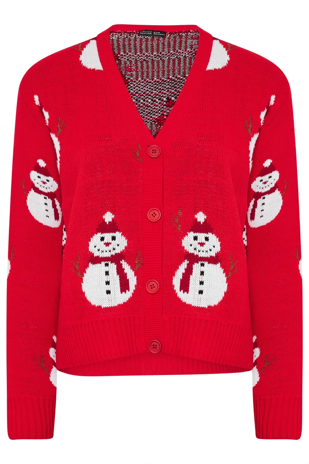 LIMITED COLLECTION Curve Blue Snowflake Knitted Cardigan