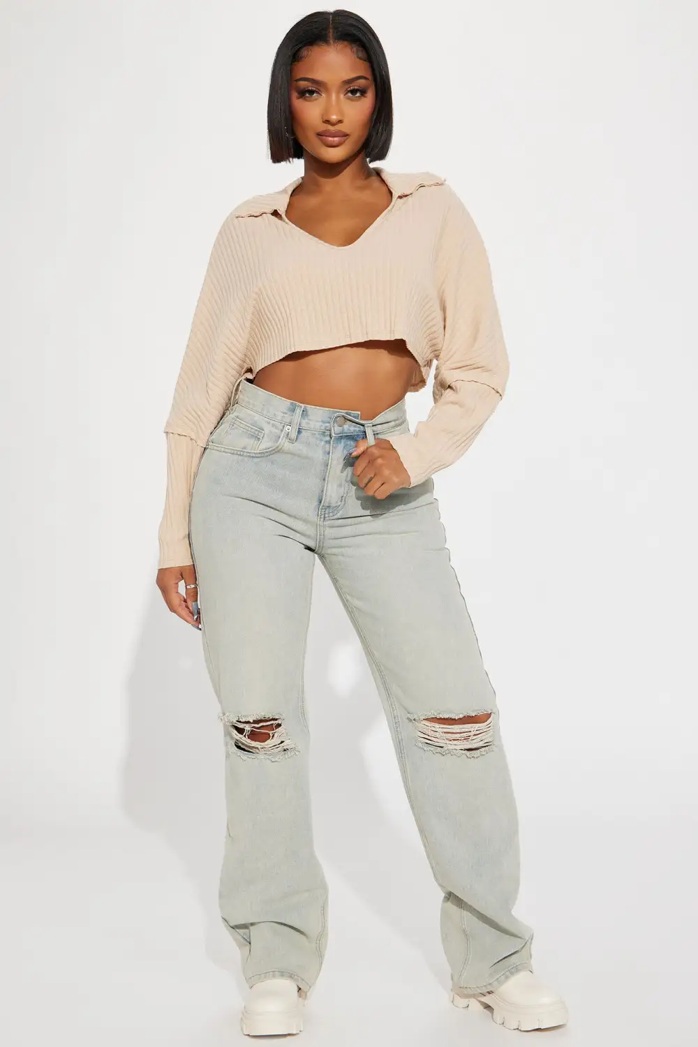 Timeless Crop Top - Beige