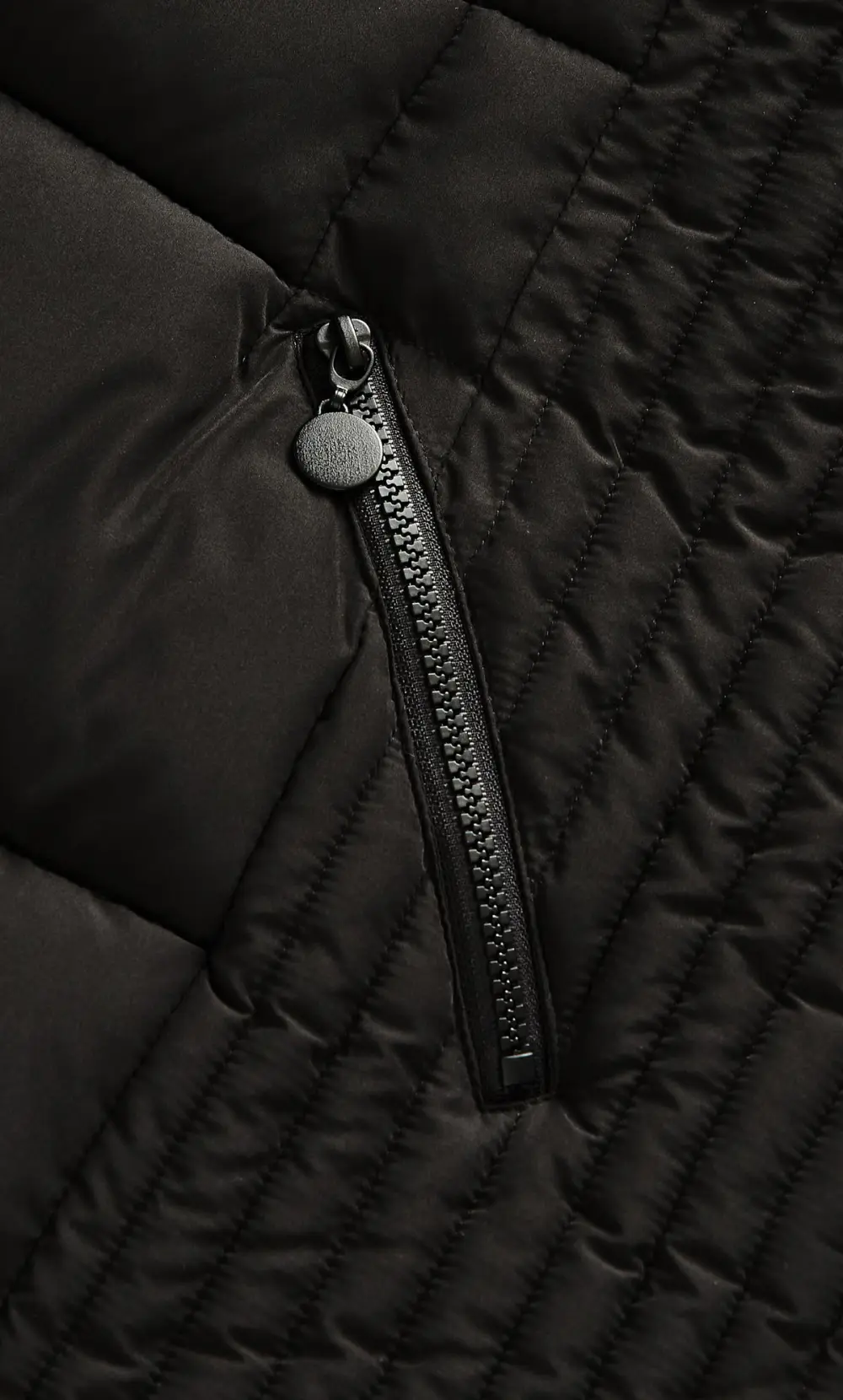 Evans Black Panelled Puffer Midi Coat