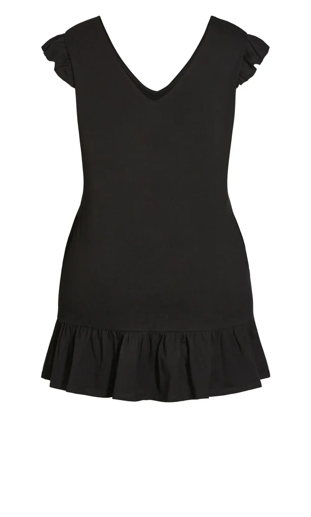 Evans Black In Ruffle Dress