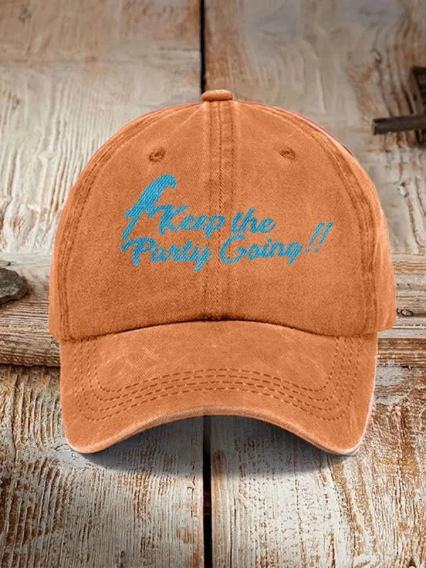 Unisex Muscic Lover Parrot Keep The Party Going Printed Hat