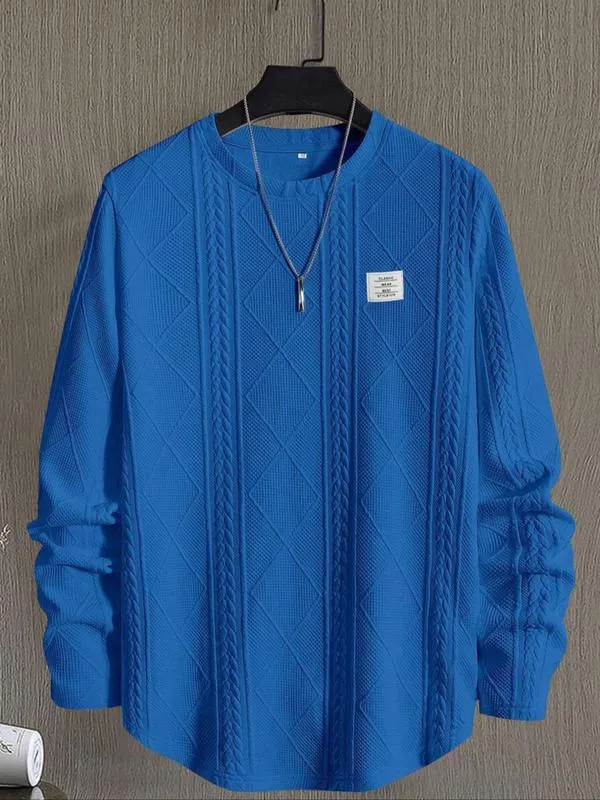 Men's Detail Textured Knit Sweater