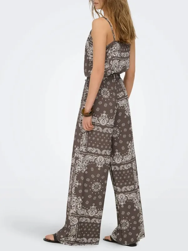 Paisley Print Wide Leg Pants
