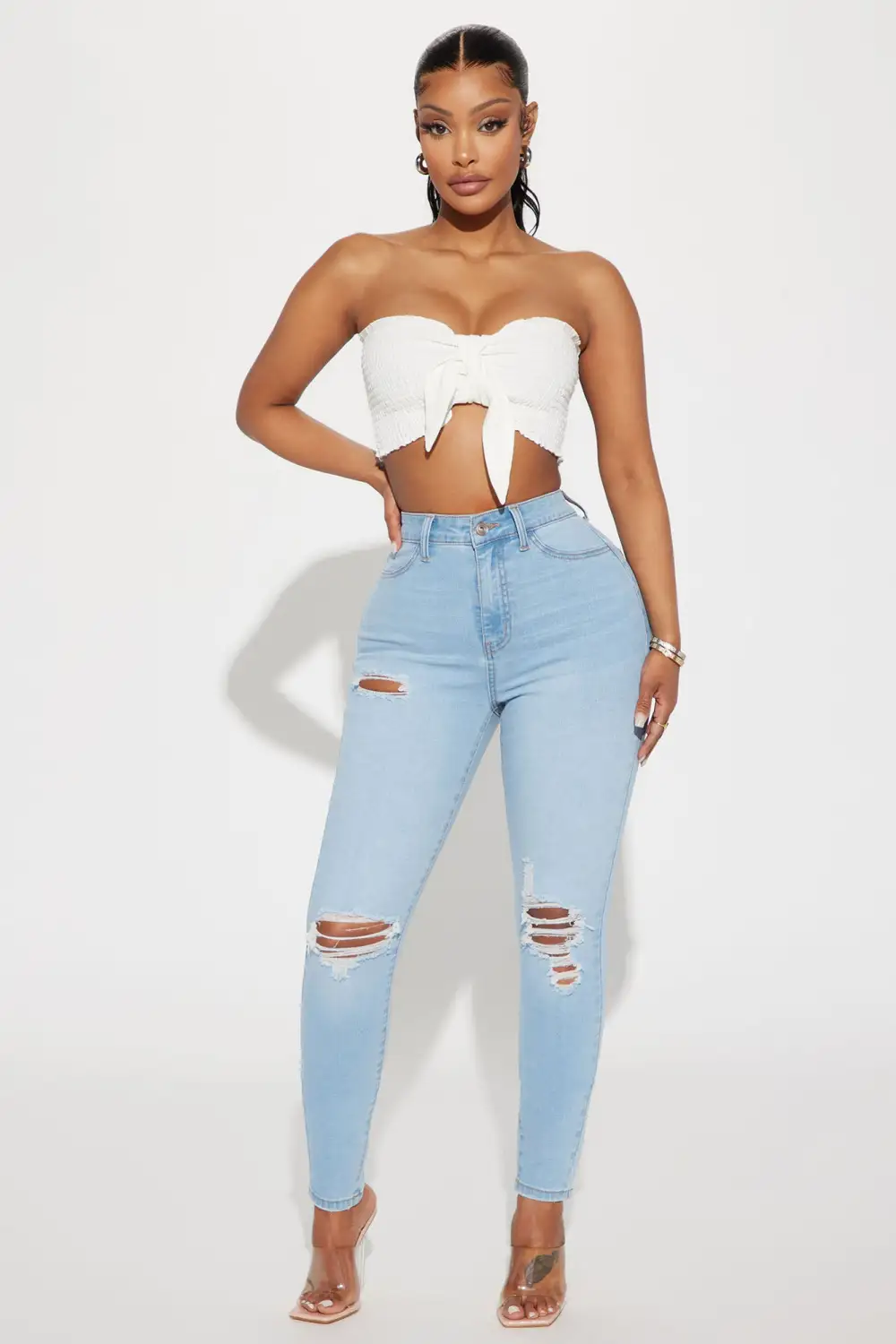 Simplistic Linen Tube Top - White