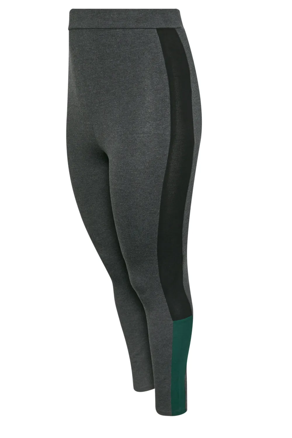 YOURS ACTIVE Curve Charcoal Grey Side Stripe Leggings