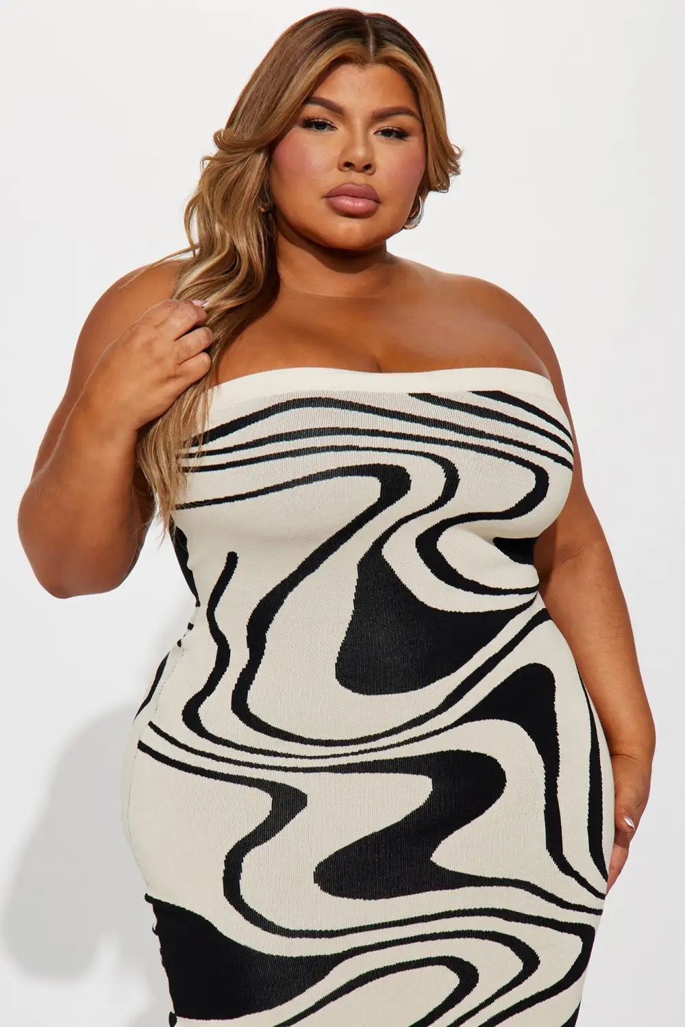 Breezy Knit Maxi Dress - Taupe/combo