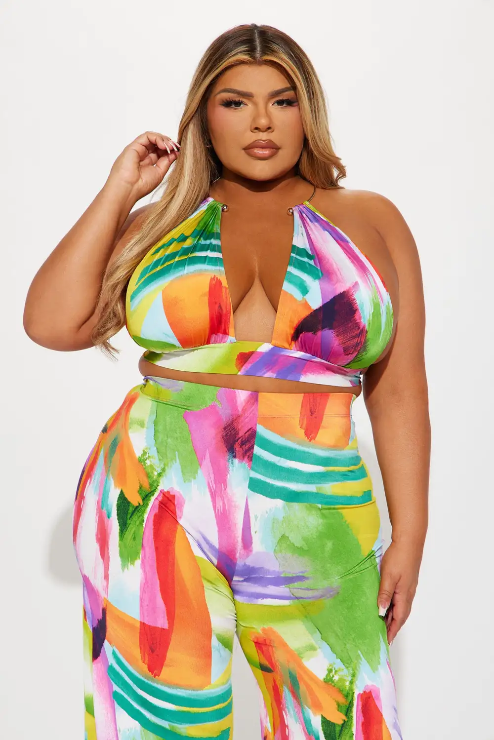 Vacation Season Pant Set - Multi Color